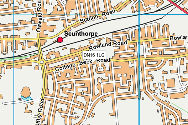 DN16 1LG map - OS VectorMap District (Ordnance Survey)