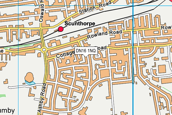 DN16 1NQ map - OS VectorMap District (Ordnance Survey)