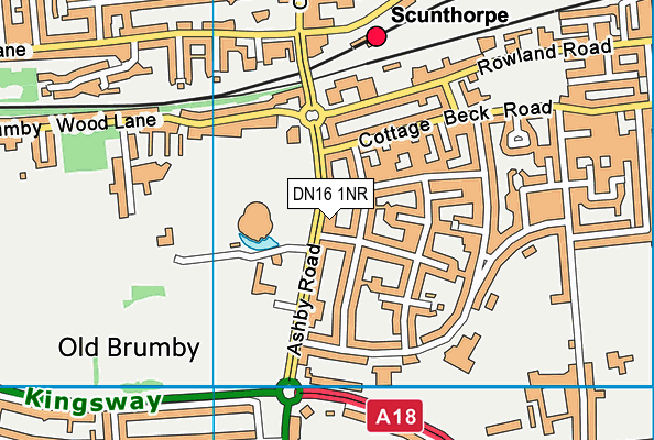 DN16 1NR map - OS VectorMap District (Ordnance Survey)