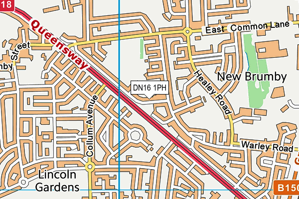 DN16 1PH map - OS VectorMap District (Ordnance Survey)