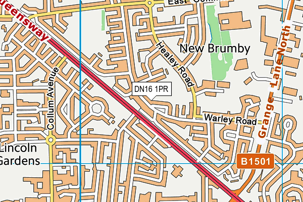 DN16 1PR map - OS VectorMap District (Ordnance Survey)