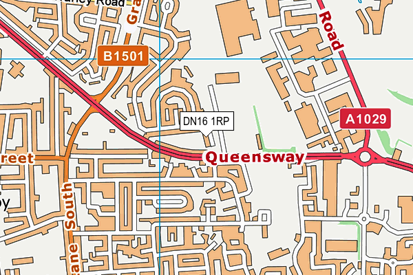 DN16 1RP map - OS VectorMap District (Ordnance Survey)
