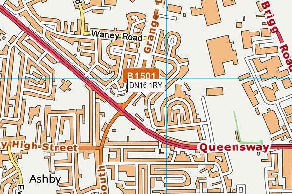 DN16 1RY map - OS VectorMap District (Ordnance Survey)