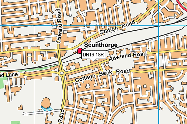 DN16 1SR map - OS VectorMap District (Ordnance Survey)