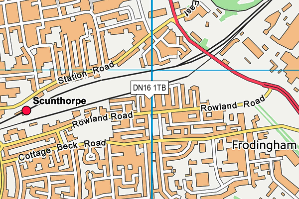 DN16 1TB map - OS VectorMap District (Ordnance Survey)