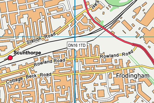 DN16 1TD map - OS VectorMap District (Ordnance Survey)