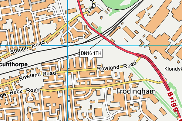 DN16 1TH map - OS VectorMap District (Ordnance Survey)