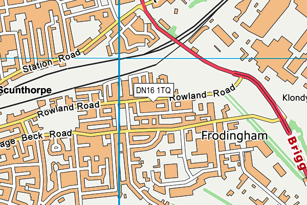 DN16 1TQ map - OS VectorMap District (Ordnance Survey)