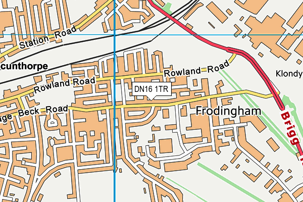 DN16 1TR map - OS VectorMap District (Ordnance Survey)