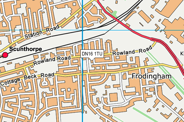 DN16 1TU map - OS VectorMap District (Ordnance Survey)