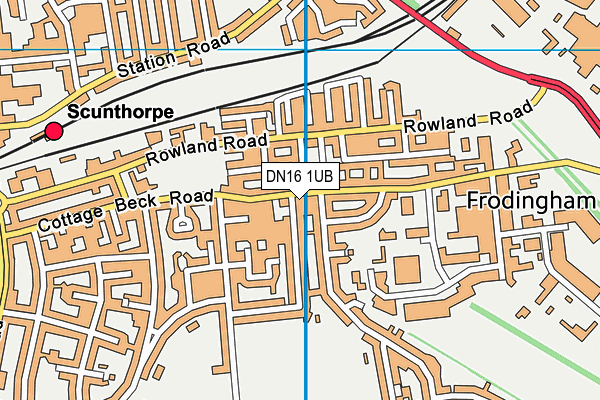 DN16 1UB map - OS VectorMap District (Ordnance Survey)