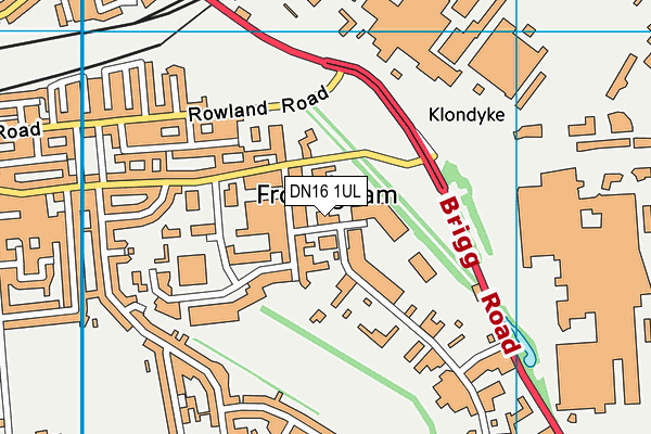 DN16 1UL map - OS VectorMap District (Ordnance Survey)