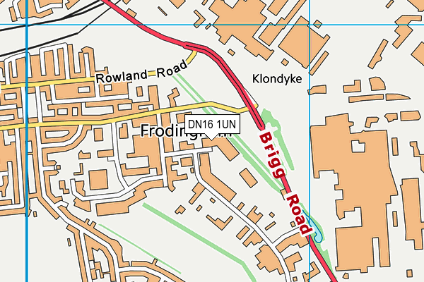 DN16 1UN map - OS VectorMap District (Ordnance Survey)