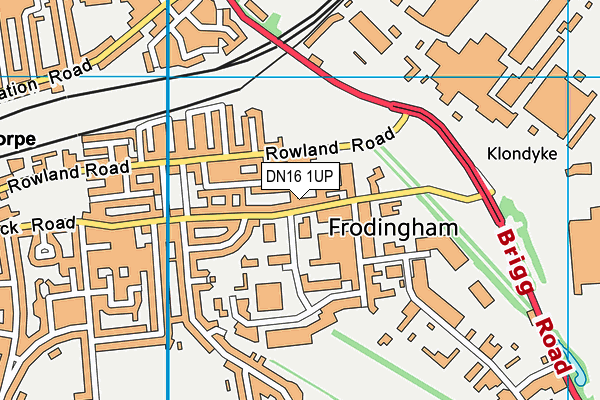 DN16 1UP map - OS VectorMap District (Ordnance Survey)