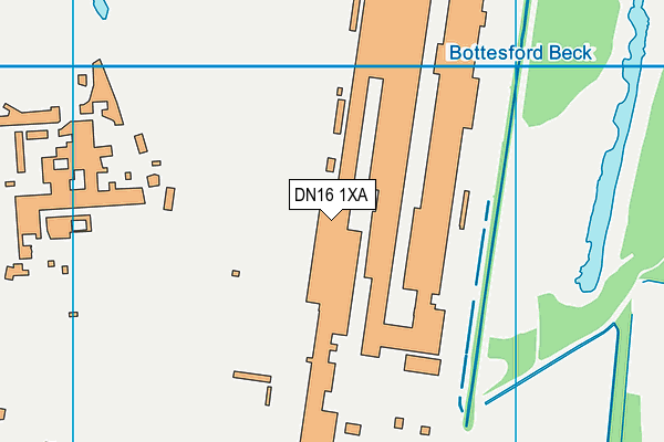 DN16 1XA map - OS VectorMap District (Ordnance Survey)