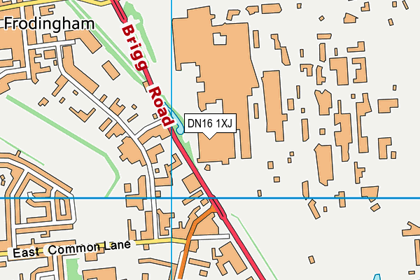 DN16 1XJ map - OS VectorMap District (Ordnance Survey)
