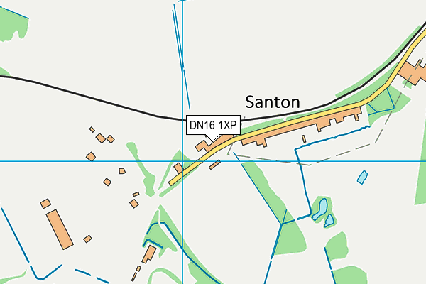 DN16 1XP map - OS VectorMap District (Ordnance Survey)