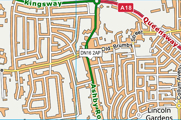 DN16 2AP map - OS VectorMap District (Ordnance Survey)