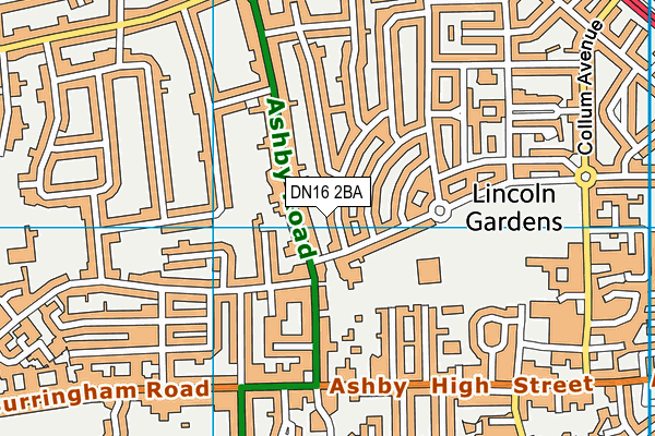 DN16 2BA map - OS VectorMap District (Ordnance Survey)