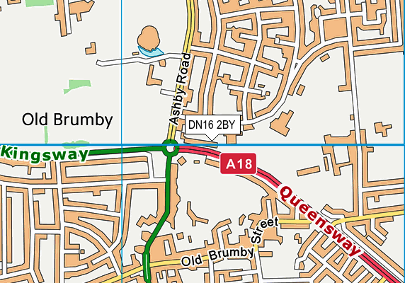 DN16 2BY map - OS VectorMap District (Ordnance Survey)