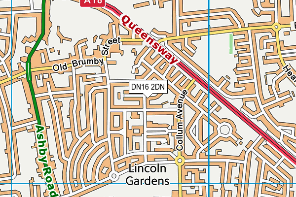 DN16 2DN map - OS VectorMap District (Ordnance Survey)