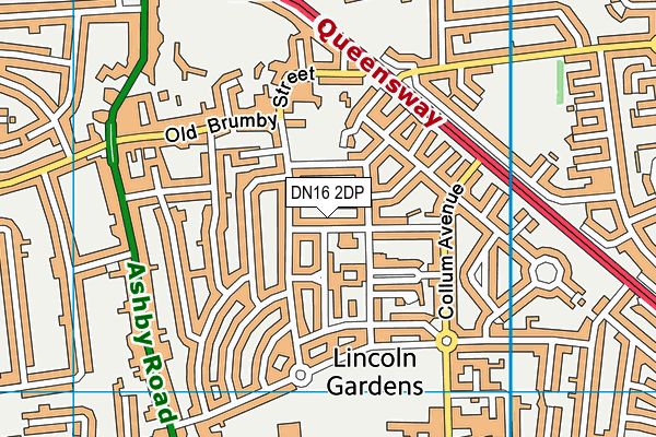 DN16 2DP map - OS VectorMap District (Ordnance Survey)