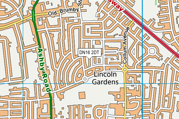 DN16 2DT map - OS VectorMap District (Ordnance Survey)