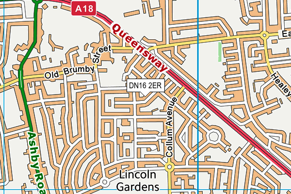 DN16 2ER map - OS VectorMap District (Ordnance Survey)