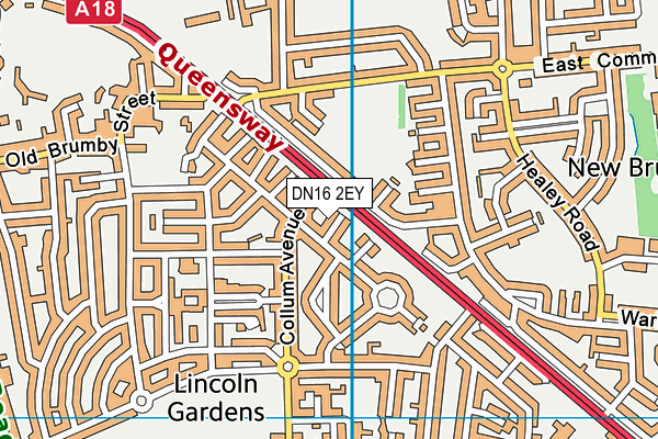 DN16 2EY map - OS VectorMap District (Ordnance Survey)