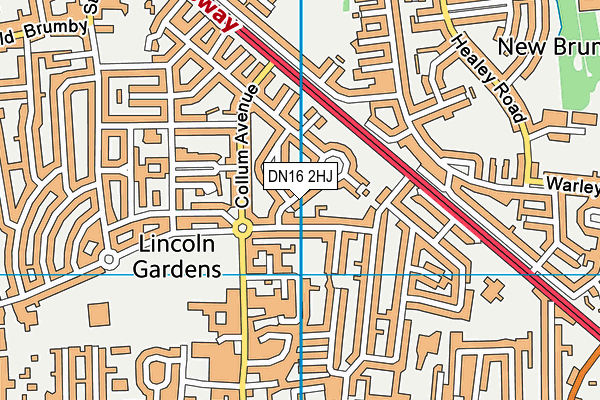 DN16 2HJ map - OS VectorMap District (Ordnance Survey)