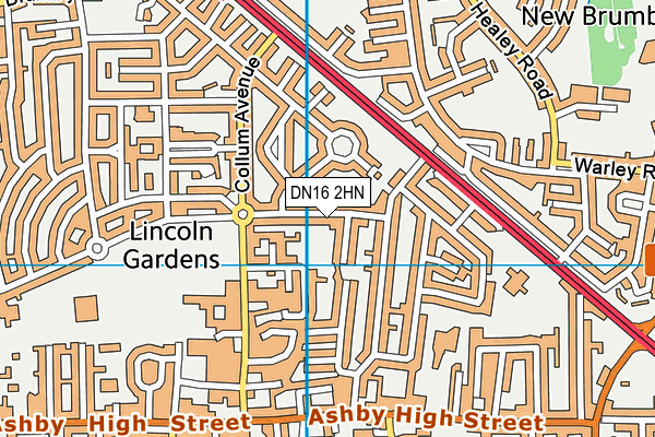 DN16 2HN map - OS VectorMap District (Ordnance Survey)