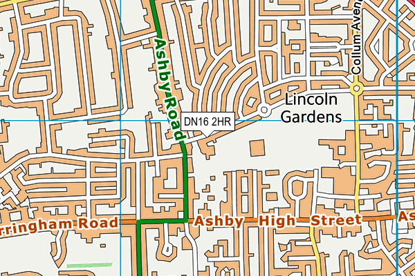 DN16 2HR map - OS VectorMap District (Ordnance Survey)