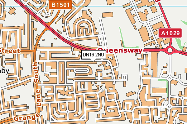 DN16 2NU map - OS VectorMap District (Ordnance Survey)