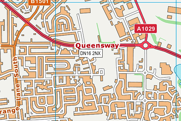 DN16 2NX map - OS VectorMap District (Ordnance Survey)