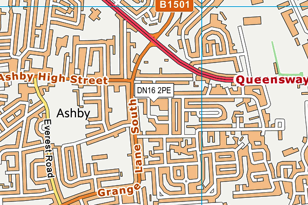 DN16 2PE map - OS VectorMap District (Ordnance Survey)