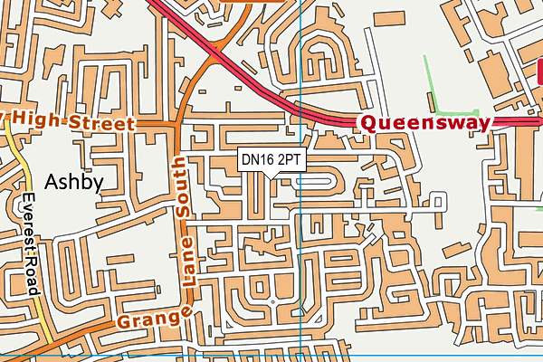 DN16 2PT map - OS VectorMap District (Ordnance Survey)