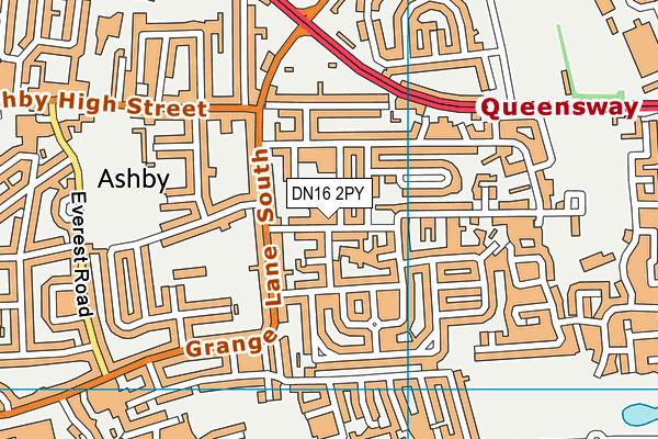 DN16 2PY map - OS VectorMap District (Ordnance Survey)
