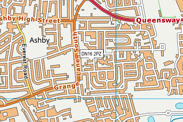 DN16 2PZ map - OS VectorMap District (Ordnance Survey)