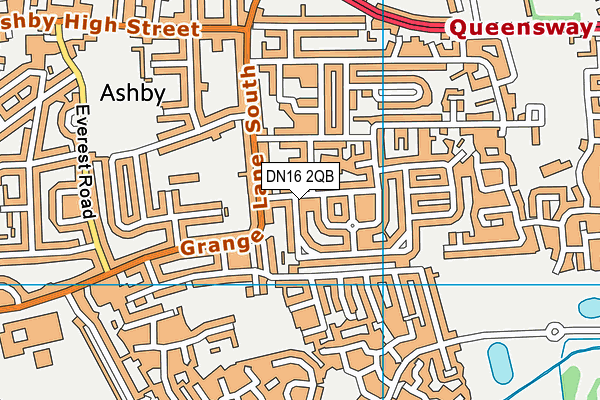 DN16 2QB map - OS VectorMap District (Ordnance Survey)