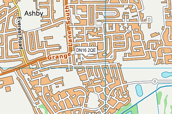 DN16 2QE map - OS VectorMap District (Ordnance Survey)