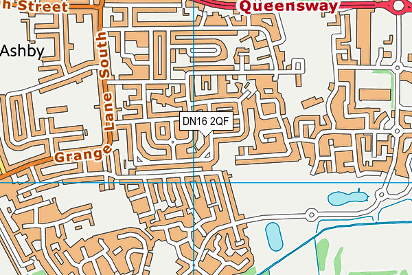DN16 2QF map - OS VectorMap District (Ordnance Survey)