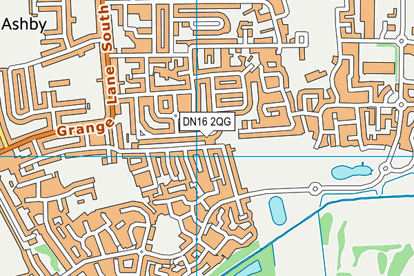 DN16 2QG map - OS VectorMap District (Ordnance Survey)