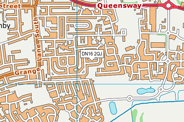 DN16 2QJ map - OS VectorMap District (Ordnance Survey)