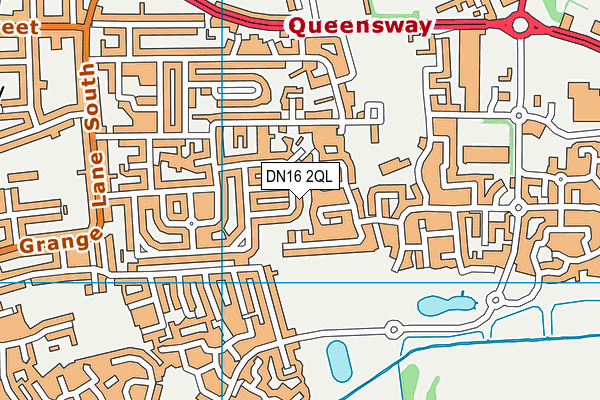 DN16 2QL map - OS VectorMap District (Ordnance Survey)
