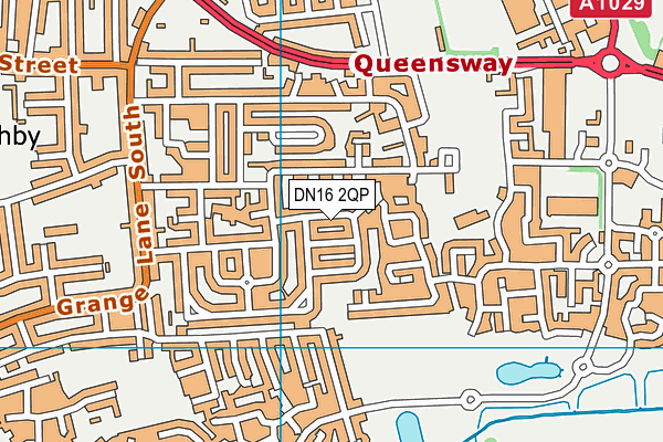 DN16 2QP map - OS VectorMap District (Ordnance Survey)