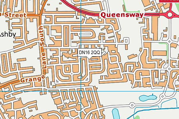 DN16 2QQ map - OS VectorMap District (Ordnance Survey)
