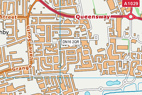 DN16 2QR map - OS VectorMap District (Ordnance Survey)