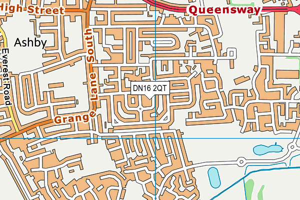 DN16 2QT map - OS VectorMap District (Ordnance Survey)