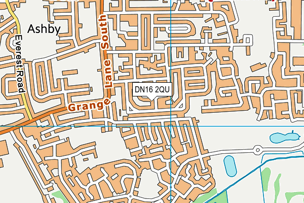 DN16 2QU map - OS VectorMap District (Ordnance Survey)