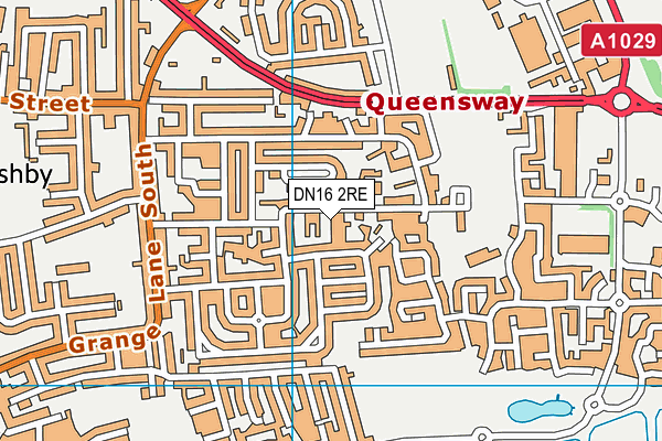 DN16 2RE map - OS VectorMap District (Ordnance Survey)